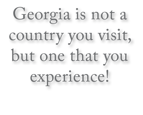 Georgia is not a country you visit  but one that you experience 