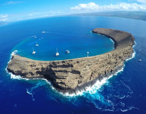 HAWAII’S NATURAL BEAUTY SHINES FROM ALL ANGLES AND ELEVATIONS Molokini-crater-maui