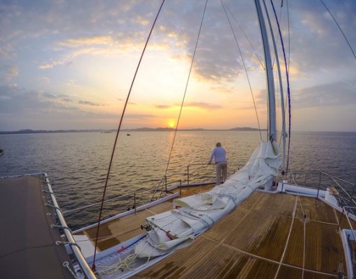 First Small-Group Sailing Trips Launch in Sri Lanka Sri-Lanka-Sailboat-Front-Deck-Sunset