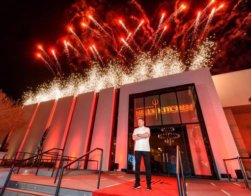 World’s First Gordon Ramsay HELL’S KITCHEN Restaurant Opening at Caesars Palace Las Vegas Las Vegas as Chef Gordon Ramsay (Large)