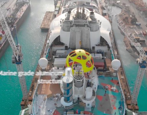 Independence of the Seas Sky Pad Installation