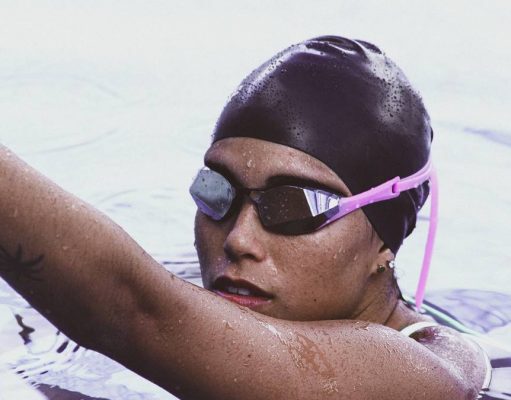 THEMAGIC5 special-edition swimming goggle for Breast Cancer Awareness Month
