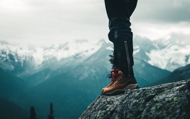 hiking in the mountains
