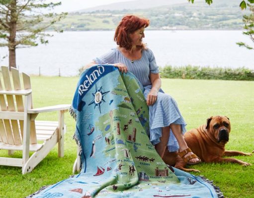 WRAP YOURSELF UP IN IRELAND – MAP OF IRELAND THROW BLANKET Loominations Throw Blankets