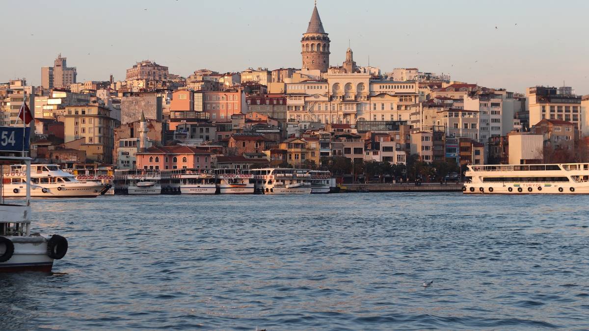 Istanbul skyline from the water