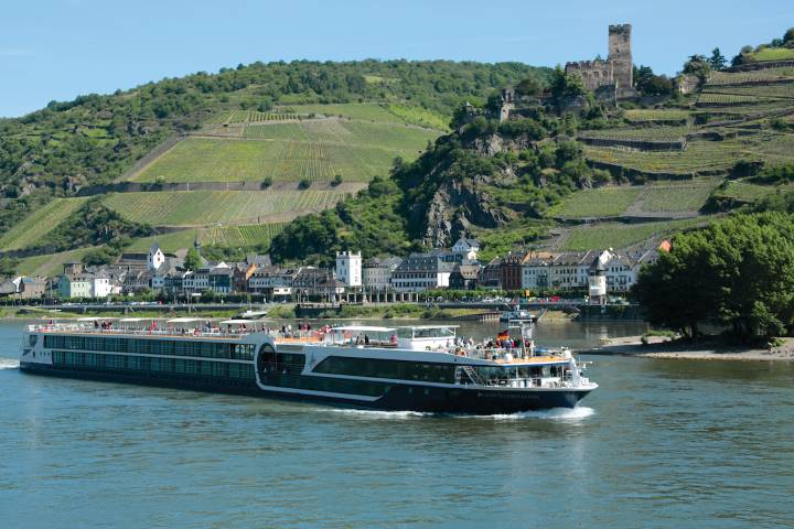 Avalon river cruise boat on the Rhine River