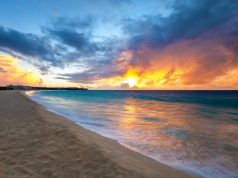 Where can you find a great Holiday Bubble…how about Anguilla Meads Bay Beach at sunset
