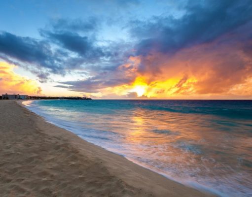 Where can you find a great Holiday Bubble…how about Anguilla Meads Bay Beach at sunset