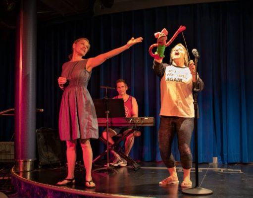 SETH RUDETSKY’S BIG FAT BROADWAY VACATIONS RETURN actors on stage on a cruise ship