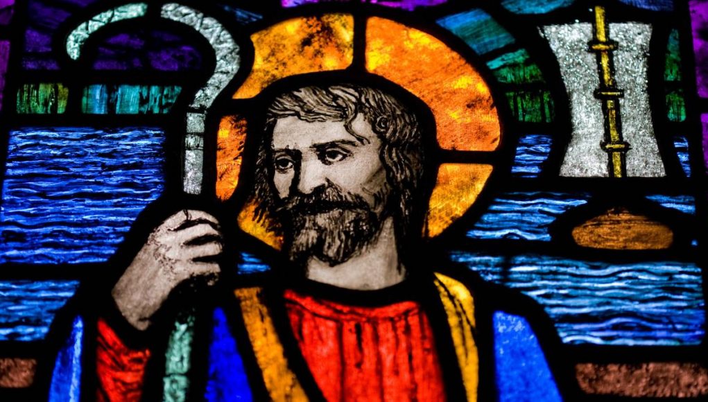 St Patrick, stained glass
