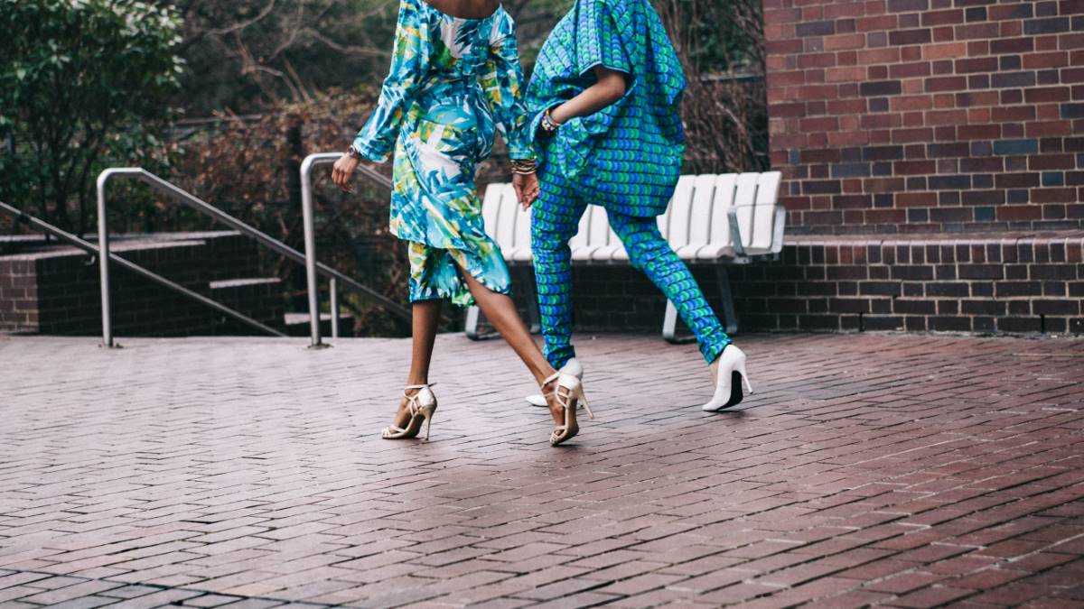 girls walking in comfy stylish clothing