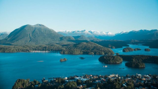 Tofino Resort + Marina_Scenic 1_credit Jeremy Koreski flying over Tafino BC