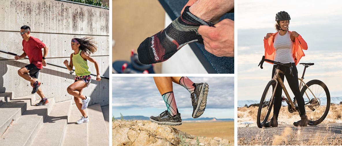 smart wool socks for hilking cycling and running