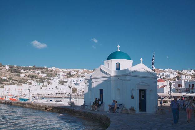 Greek island of Mykonos