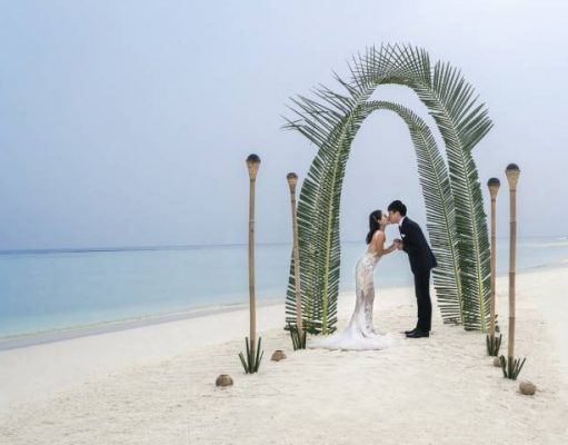 Bawah Reserve Indonesia for Weddings or Vow Renewal couple getting married on a beach