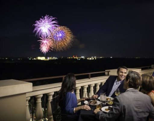 Fireworks Light Up the Night Sky in Orlando Once Again dinning in Orlando watching fireworks