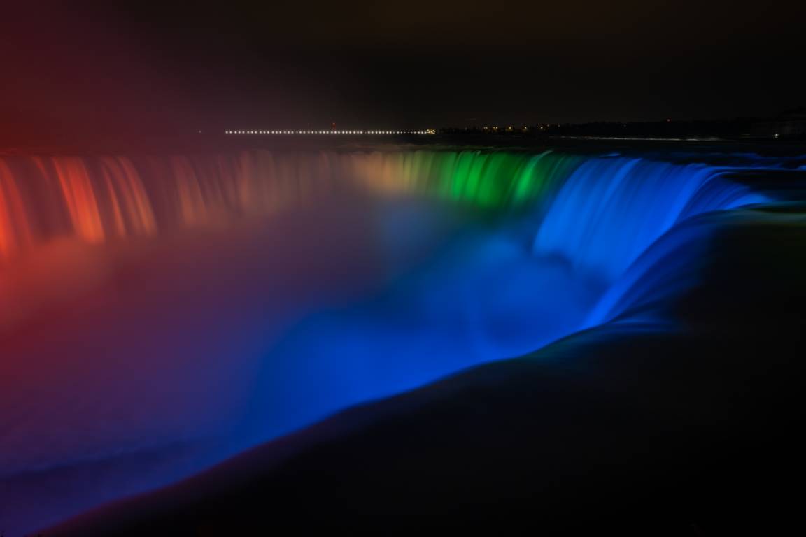 Niagara Falls Illuminated in Celebration of Pride Month