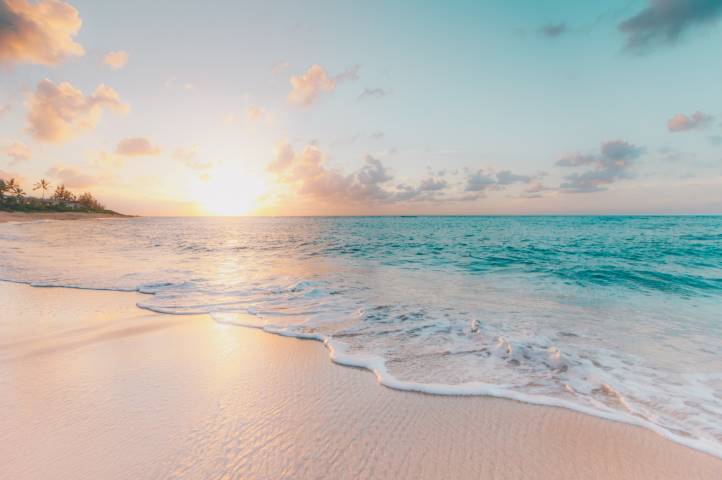 sunrise on a beautiful beach