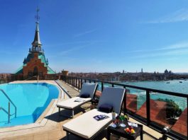 rooftop pool Hilton Molino Stucky Venice