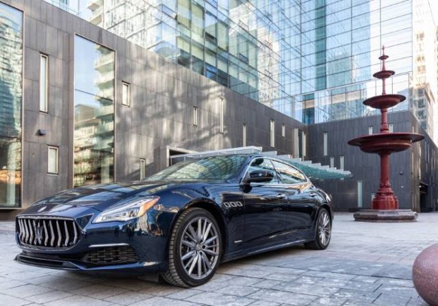 Maserati car in front of four Seasons Toronto