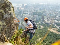 When Adventure Calls, Able Carry’s Daybreaker Backpack Answers rock climbing with an Able Carry backpack