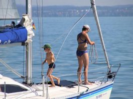 family on a sailboat