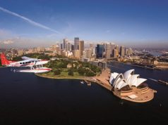 4 Romantic Sydney Seaplane Trips A Sydney Seaplane flying over Sydney harbour