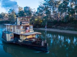 houseboat on the Murry river, NSW Australia