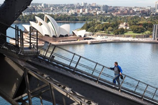 Sydney harbour for the bridge walk