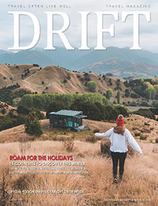 cover photo of the DRIFT Travel Magazine Holiday 2021 issue