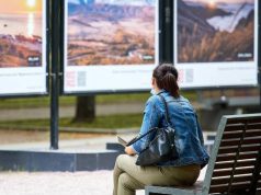 Frozen waterfall and snow-capped mountains Ruspass photo exhibition opened in Moscow