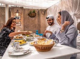 people enjoying the Dubai Food Festival