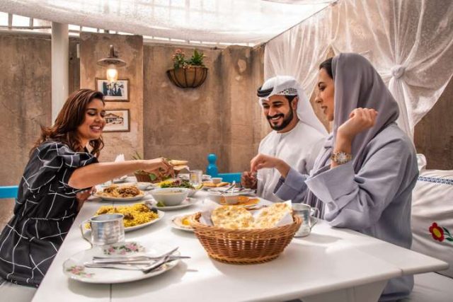 people enjoying the Dubai Food Festival