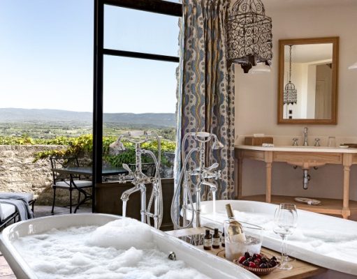 Crillon Le Brave Offers a Refreshed Culinary Offering & New Tata Harper Spa Hotel Crillon le Brave bouble bath tubs