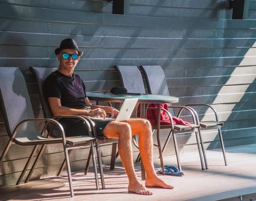 What Do Digital Nomads Do in Their Spare Time? Man Laptop Work Digital Nomad