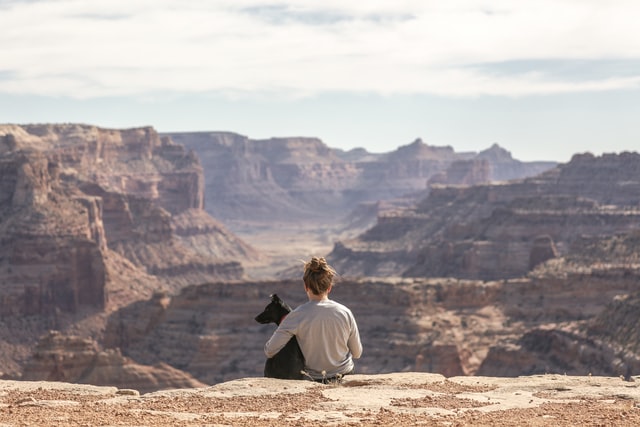 Little Grand Canyon girl with dog