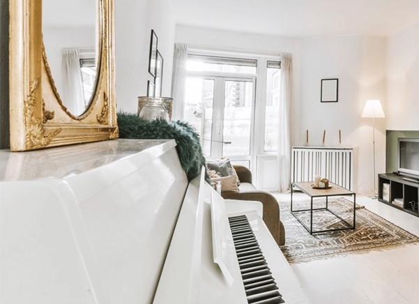 room with piano