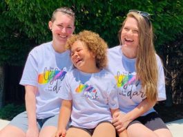 LGBTQ+ advocate Cara Cochran and her family