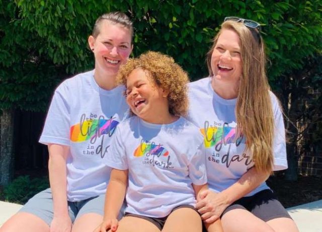 LGBTQ+ advocate Cara Cochran and her family