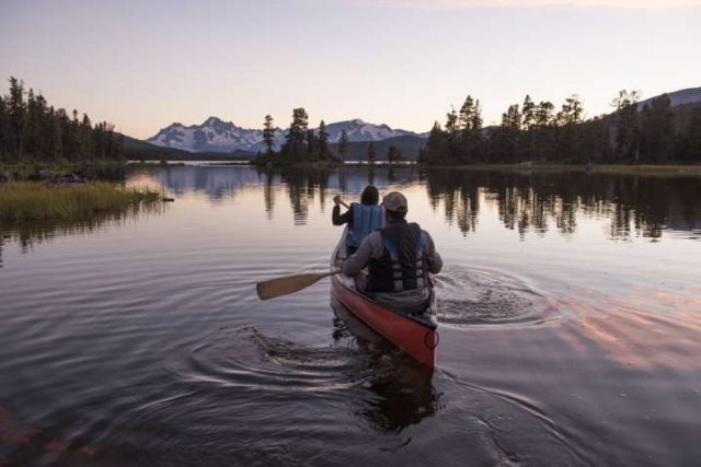 canoing at an Indigenous-owned Resorts in BC