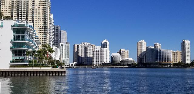 Miami florida waterfront biscayne