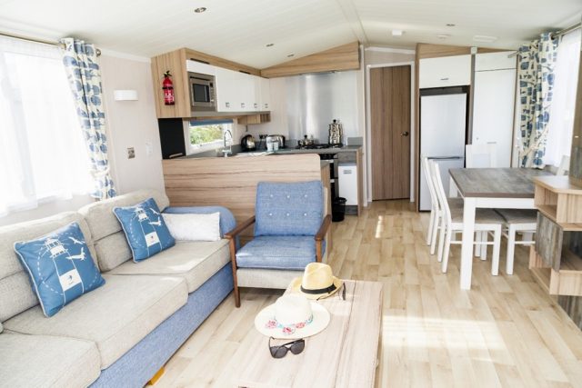 inside of a caravan