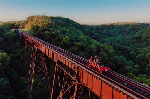 Explore the Railroad like never before with Boone & Scenic Valley Railroad pedal-assisted railbikes
