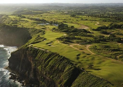 DISCOVER PUERTO RICO GOLF FOR LATE SUMMER, FALL TROPICAL ISLAND GETAWAYS Aerial image of golf course