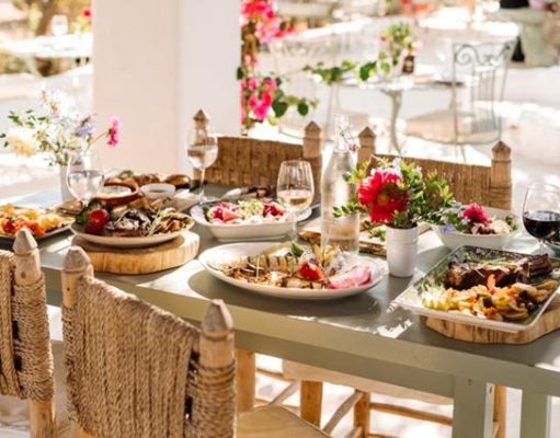 Ibiza’s must-visit restaurant of 2022 Food at dinner table