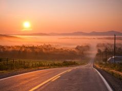 Road Trips through the Eastern Townships in Quebec Road at sunset eastern township Quebec