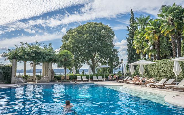 People swimming in pool