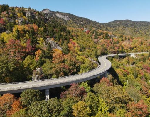 The World’s Most Picture Perfect Bike Trails, According To Instagram Data Blue Ridge Parkway, North Carolina & Virginia
