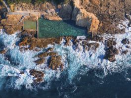 The picturesque Blue Pool situated along the Bermagui coastline.