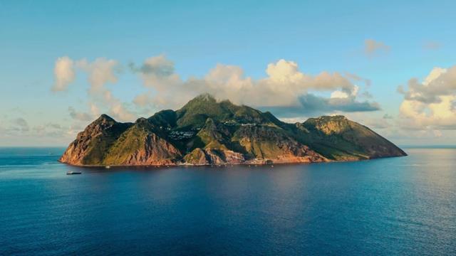 Drone photo of Saba 